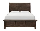 Brown King Sleigh Bed  Premium Wood Furniture For Your Master Bedroom