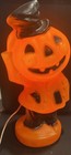 Vtg 1969 Halloween 14    Pumpkin Lighted Blow Mold Top Hat Jack O Lantern  pt2 