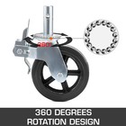 Uimoso Heavy-duty Rubber Swivel Caster 8  X 2  With Dual Locking  Set Of 4
