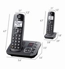 Pana sonic Dect 6 0 Expandable Cordless Phone System With Answering Black