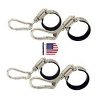 Flagpole Clip With Carabiner For Rope Loop Flagpole Bracket Stainless Steel 4ps