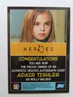 Authentic Signed Autographed Topps Heroes Card Adair Tishler As Molly Walker Coa