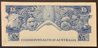 1954 Commonwealth Of Australia   5 Five Pound Coombs wilson Aunc -free Shipping 