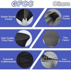 Gfcc 4ft Table Black Round Stretch Tablecloth Spandex Fitted Stretchable Elas   
