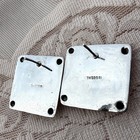 Taxco Mexico 925 Sterling Silver Two Tone Modernist Square Earrings Tm925 11 3g