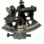 Antique Brass Sextant Navigation Nautical Marine Vintage With Wooden Box
