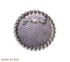Vintage Retro Style Vote Political - Pearl-like Border Brooch Pin Jewelry