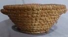 Antique Basket Rye Grass Ash Splint Amish Pennsylvania Coiled Hand Made Handles