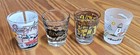 Lot Of 4 Vintage Collectible Souvenir Shot Glasses     Oregon  New Mexico  Etc  