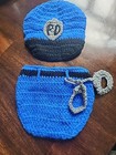 Crochet Baby Police Officer Outfit  Newborn Photography Prop Baby Cop Outfit