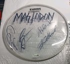 Mastodon Signed 14  Inch Clear Evans Drumhead Stage Used Brent Hinds Jsa Coa