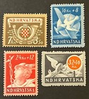 Travelstamps  1944 Croatia Stamps Scott  b52-b55 - Postal History - Mint Mnh Og