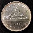 1935 Canada Silver  One Dollar  Enn Coins
