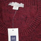 Gap Designed   Crafted Men s Crew Neck Burgundy Sweater Size Large 100  Cotton