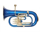Euphonium 3 Valve  B-flat  Beautifull Blue    Brass Color  Golden  Mouthpiece