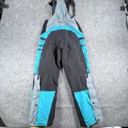 The North Face Steep Tech Ski Bibs Mens M Black Teal Waterproof Snowboard Lined