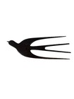 Vtg Hand Carved African Ebony Wood Bird Hair Comb 