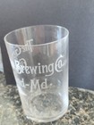 Pre Pro Prohibition The German Brewing Co cumberland md Etched Beer Glass