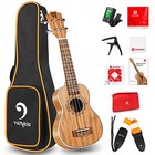Ukulele Soprano Mahogany 21 Inch Professional Acoustic 21 Inch Soprano Natural