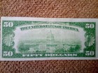 1928  50 Fifty Dollar Gold Certificate V  L  N  Banknote crisp very Nice  Vf vf 