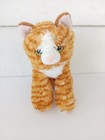 Aurora Orange Tabby Cat Plush 6  Striped Stuffed Animal Floppy Bean Bag Toy