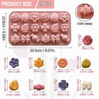 Daisy Chocolate Molds Set Daisy Flower Silicone Candy Tray 2 Pcs