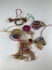 Vtg Korean Souvenir Ornament Lot 7 Pc Mascot Shoes Drum Hat Lucky Pouch Folk Art