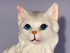 Vintage Porcelain White Persian Cat   Kitten Figurine Set Of 2  Mcm  Cute  Retro
