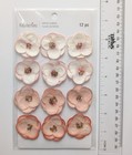Pink   Coral Beaded Paper Flowers Scrapbooking Embellishments By Recollections