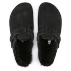 Birkenstock Unisex Boston Shearling Suede Leather Clog - Black - New