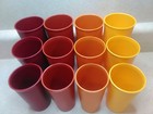 Set Of 12 Cups Vintage Tupperware Tumblers  107 115 116 Harvest Colors Stackable