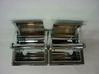 Toilet Paper Holder Twin Hooded In-wall Recessed - Polished Chrome