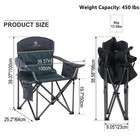 Alpha Camp Camping Chair Oversize Folding Chairs Heavy Duty With Cup Holder