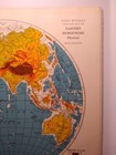 1937 Antique Eastern Hemisphere Old Atlas Map - Rand Mcnally World Atlas