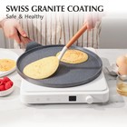 Sensarte Nonstick Crepe Pan  Swiss Granite Coating Dosa Pan Pancake Flat Skil   
