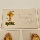 Lot 6 Atq Easter Unused Postcards Religious Theme Cross Stained Glass Church Usa