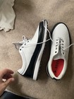 Adidas Boost Men s Leather Golf Shoes Spiked Lace Up White black red
