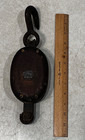 Vintage  Block   Tackle Pulley 8 Inch Metal Pulley And Wood Housing