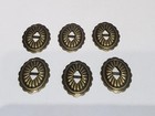 Oval Antique Bronze Color Conchos Nice Embossed Look 6 Per Pack 1 5  X 1 