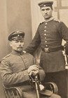 Ww1 Wwi Imperial German Named Soldiers W Swords Military Photo Postcard Rppc