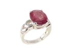 19thc Antique 7ct Red Sapphire   Ring  Medieval Anti-black Magic Sorcery Psychic
