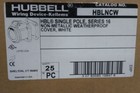 Hubbell Hblncw 25 Pk White Nylon Single Pole Connector Weather Protective Cover
