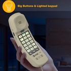 Beige Corded Trimline Princess Phone Easy Wall Mount Speed Dial Last Number Re  