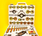 45 Pc Tap   Die Set Standard Tap Set Sae Titanium Lifetime Warranty Drill Hog  