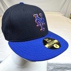 Vintage New Era Ny Mets 2000 World Series 59fifty Black Blue Fitted Hat 7 Nwot