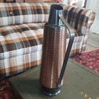 Vintage Mid Century Modern Tall Copper Pitcher Vase 14 5  Tall Rare 1950s Retro