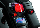 Kuryakyn Deep Dish Turn Signal Bezels With Red Lenses For Harley-davidson 00-24