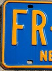 1966 - 1973 New York License Plates Original Blue   Orange Matching Set