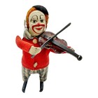    Schuco Solisto   Clown Violin Clockwork Toy With Box Working Germany 11cm