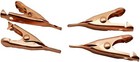 4 Pc Toothless Solid Copper Alligator Clips Soldering Heat Sink Wiring 28mm 5a 